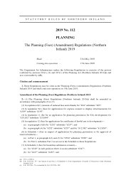 Planning (Fees) (Amendment) Regulations (Northern Ireland) 2019