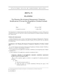 Planning (Development Management) (Temporary Modifications) (Coronavirus) Regulations (Northern Ireland) 2020