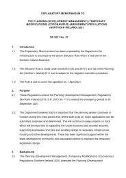 Explanatory Memorandum to the Planning (Development Management) (Temporary Modifications) (Coronavirus) (Amendment) Regulations (Northern Ireland) 2021. SR 2021/57