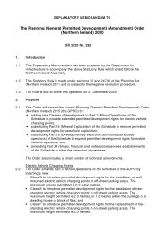 Explanatory Memorandum to the Planning (General Permitted Development) (Amendment) Order (Northern Ireland) 2020. SR 2020/292