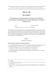 Planning (Environmental Assessments and Technical Miscellaneous Amendments) (EU Exit) Regulations (Northern Ireland) 2020