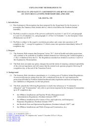 Explanatory Memorandum to the Health and Safety (Amendments and Revocation) (EU Exit) Regulations (Northern Ireland) 2020. SR 2020/330