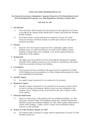 Explanatory Memorandum to the Financial Assistance (Aluminium Composite Material (ACM) Remediation Fund) (Private Residential Properties over 18m) Regulations (Northern Ireland) 2021. SR 2021/252