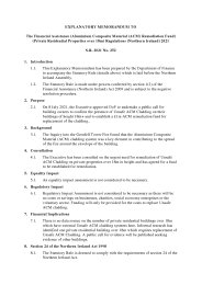 Explanatory Memorandum to the Financial Assistance (Aluminium Composite Material (ACM) Remediation Fund) (Private Residential Properties over 18m) Regulations (Northern Ireland) 2021. SR 2021/252