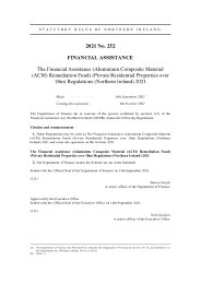 Financial Assistance (Aluminium Composite Material (ACM) Remediation Fund) (Private Residential Properties over 18m) Regulations (Northern Ireland) 2021