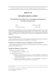 Building (Prescribed Fees) (Amendment) Regulations (Northern Ireland) 2022
