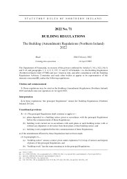 Building (Amendment) Regulations (Northern Ireland) 2022