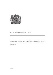 Explanatory Notes to the Climate Change Act (Northern Ireland) 2022 c.31