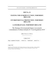 Drainage (Environmental Impact Assessment) (Amendment) (Northern Ireland) (EU Exit) 2019 (Includes correction slip issued August 2022)