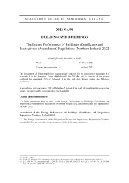 Energy Performance of Buildings (Certificates and Inspections) (Amendment) Regulations (Northern Ireland) 2022