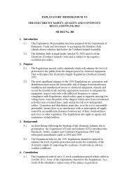 Explanatory Memorandum to the Electricity Safety, Quality and Continuity Regulations (Northern Ireland) 2012. SR 2012/381