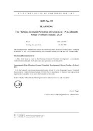 Planning (General Permitted Development) (Amendment) Order (Northern Ireland) 2023