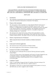 Explanatory Memorandum to the Equipment and Protective Systems Intended for Use in Potentially Explosive Atmospheres Regulations (Northern Ireland) 2017 (Amendment) (Northern Ireland) Regulations 2023. SI 2023/861