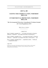 Environmental Protection (Amendment) (Northern Ireland) (EU Exit) Regulations 2019 (Including correction slips issued July 2019 and August 2023)