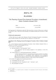 Planning (General Development Procedure) (Amendment) Order (Northern Ireland) 2024