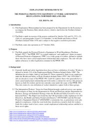 Explanatory Memorandum to the Personal Protective Equipment at Work (Amendment) Regulations (Northern Ireland) 2024. SR 2024/161