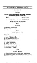 Housing (Management of Houses in Multiple Occupation) Regulations (Northern Ireland) 1993