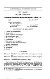 Gas Safety (Management) Regulations (Northern Ireland) 1997