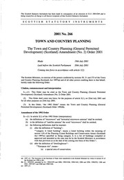 Town and Country Planning (General Permitted Development) (Scotland) Amendment (No.2) Order 2001