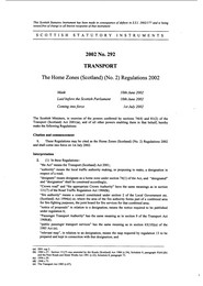 Home Zones (Scotland) (No.2) Regulations 2002