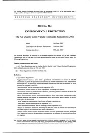 Air Quality Limit Values (Scotland) Regulations 2001