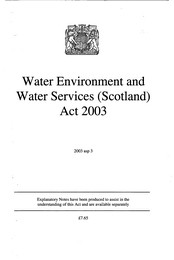 Water Environment and Water Services (Scotland) Act 2003. asp 3
