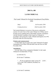 Lands Tribunal for Scotland Amendment (Fees) Rules 2004