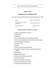 Environmental Information (Scotland) Regulations 2004