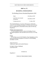 Building (Forms) (Scotland) Regulations 2005