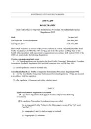 Road Traffic (Temporary Restrictions) Procedure Amendment (Scotland) Regulations 2005