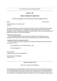 Fire (Scotland) Act 2005 (Relevant Premises) Regulations 2005