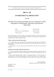 Water Environment and Water Services (Scotland) Act 2003 (Designation of Responsible Authorities and Functions) Order 2006