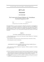 Conservation (Natural Habitats, etc.) Amendment (Scotland) Regulations 2007