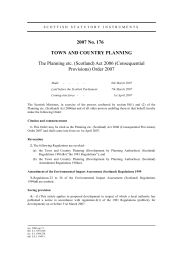 Planning etc. (Scotland) Act 2006 (Consequential Provisions) Order 2007