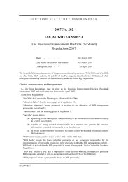 Business Improvement Districts (Scotland) Regulations 2007