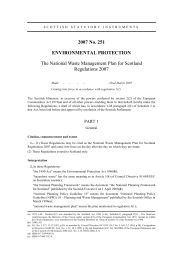 National Waste Management Plan for Scotland Regulations 2007