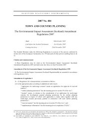 Environmental Impact Assessment (Scotland) Amendment Regulations 2007