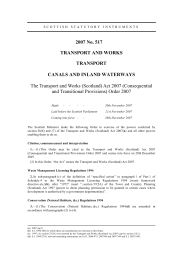 Transport and Works (Scotland) Act 2007 (Consequential and Transitional Provisions) Order 2007