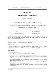 Transport and Works (Scotland) Act 2007 (Consents Under Enactments) Regulations 2007
