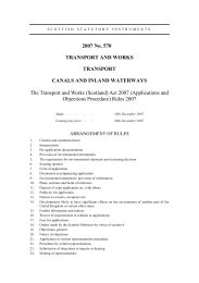 Transport and Works (Scotland) Act 2007 (Applications and Objections Procedure) Rules 2007