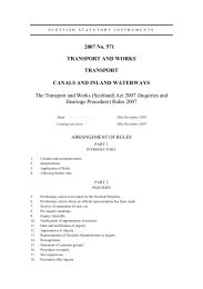 Transport and Works (Scotland) Act 2007 (Inquiries and Hearings Procedure) Rules 2007