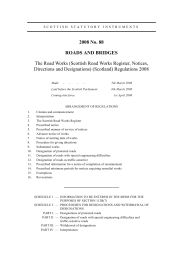 Road Works (Scottish Road Works Register, Notices, Directions and Designations) (Scotland) Regulations 2008