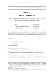 Road Works (Settlement of Disputes and Appeals Against Directions) (Scotland) Regulations 2008