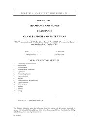 Transport and Works (Scotland) Act 2007 (Access to Land on Application) Order 2008