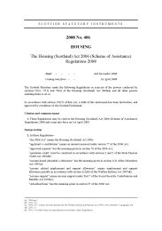 Housing (Scotland) Act 2006 (Scheme of Assistance) Regulations 2008