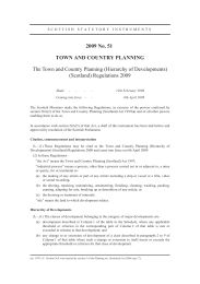 Town and Country Planning (Hierarchy of Developments) (Scotland) Regulations 2009