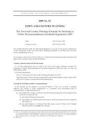 Town and Country Planning (Grounds for Declining to Follow Recommendations) (Scotland) Regulations 2009