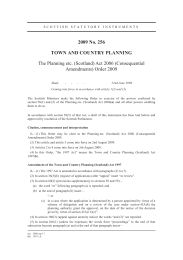 Planning etc. (Scotland) Act 2006 (Consequential Amendments) Order 2009