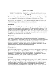 Executive Note to the Environmental Liability (Scotland) Regulations 2009. SSI 2009/266