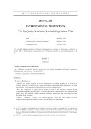 Air Quality Standards (Scotland) Regulations 2010